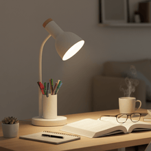 Load image into Gallery viewer, Modern LED Desk Lamp with Pen Holder, Three Light Colors and Adjustable Head in 4 Colors
