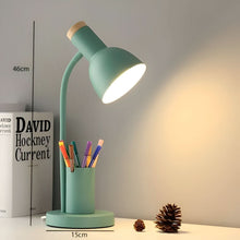 Load image into Gallery viewer, Modern LED Desk Lamp with Pen Holder, Three Light Colors and Adjustable Head in 4 Colors
