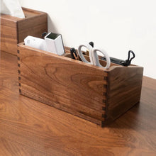 Load image into Gallery viewer, Black Walnut Remote and Desktop Organizer Box
