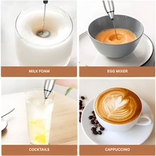 Load image into Gallery viewer, Portable USB Electric Milk Frother Handheld Coffee Whisk and Mini Food Blender
