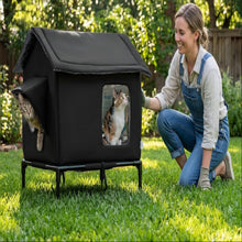 Load image into Gallery viewer, Raised Pet Bed with Stainless Steel Frame and Water-Shedding Fabric for Small to Medium Dogs
