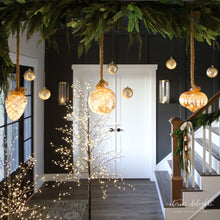 Load image into Gallery viewer, Glass Ball Ornament with Warm LED Glow and Remote Timer
