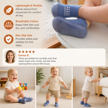 Load image into Gallery viewer, Baby Sock Shoes with Textured Grip Sole and Breathable Fabric for First Steps
