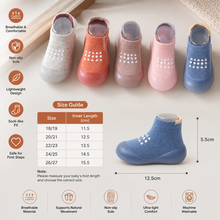 Load image into Gallery viewer, Baby Sock Shoes with Textured Grip Sole and Breathable Fabric for First Steps
