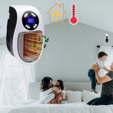 Load image into Gallery viewer, Mini Electric Space Heater, Portable Ceramic Plug-In Heater with Thermostat and Timer
