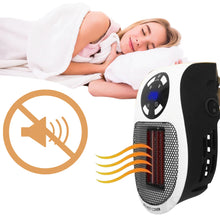 Load image into Gallery viewer, Mini Electric Space Heater, Portable Ceramic Plug-In Heater with Thermostat and Timer
