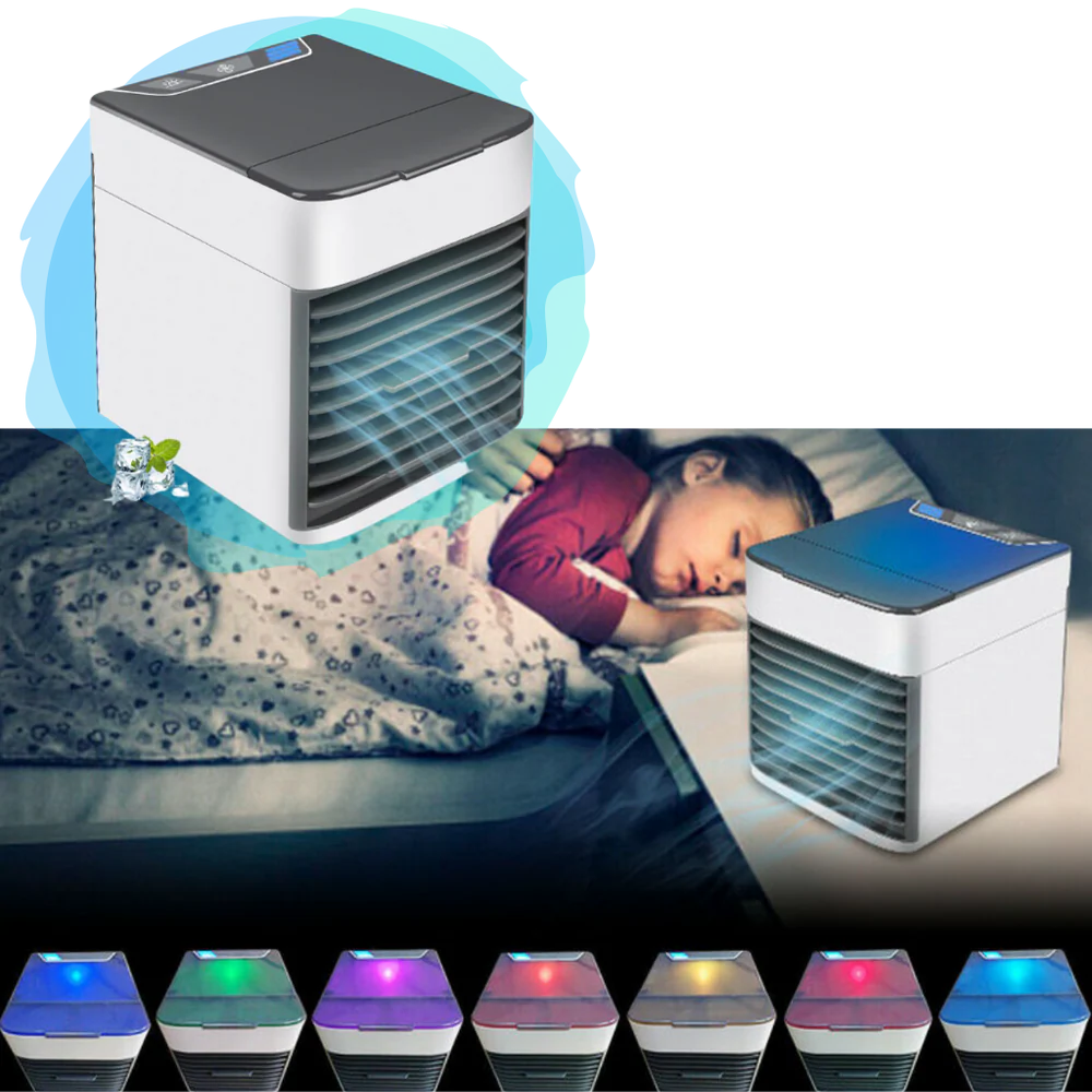 Portable Mini Air Cooler 3 in 1 USB Air Conditioner with LED Light ...