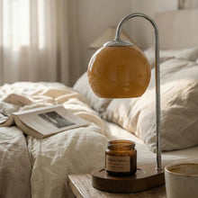 Load image into Gallery viewer, Modern Ambient Table Lamp, Glass Shade Candle Warmer Accent
