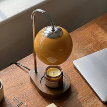 Load image into Gallery viewer, Modern Ambient Table Lamp, Glass Shade Candle Warmer Accent

