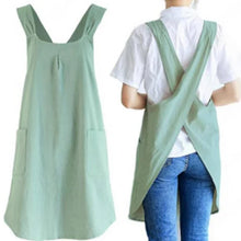 Load image into Gallery viewer, Nari Korean Inspired Cross Back Apron Dress With Front Pockets
