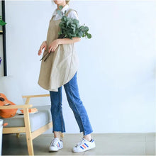 Load image into Gallery viewer, Nari Korean Inspired Cross Back Apron Dress With Front Pockets
