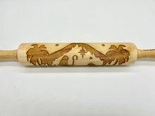 Load image into Gallery viewer, Nativity Scene Embossed Rolling Pin for Imprinting Cookies, Fondant, Salt Dough Ornaments and Pottery
