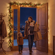 Load image into Gallery viewer, Fairy Light Garland with Ornament Accents in Five Styles, 4.9 Feet Long with Golden Lights for Indoor Decor
