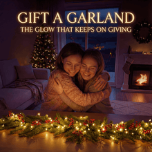 Load image into Gallery viewer, Fairy Light Garland with Ornament Accents in Five Styles, 4.9 Feet Long with Golden Lights for Indoor Decor
