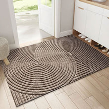 Load image into Gallery viewer, Geometric Chevron Entryway Rug with Sand Trap Texture and Non Slip Backing in 4 Colors
