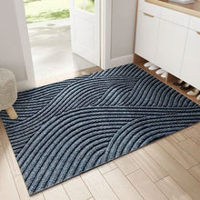 Load image into Gallery viewer, Geometric Chevron Entryway Rug with Sand Trap Texture and Non Slip Backing in 4 Colors
