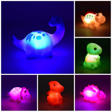 Load image into Gallery viewer, LED Dinosaur Bath Toys with Color Changing Lights and Waterproof Design
