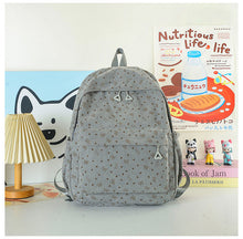 Load image into Gallery viewer, Heart Print Backpack with Adjustable Shoulder Straps and Multiple Storage Pockets
