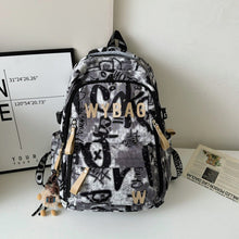 Load image into Gallery viewer, Graffiti Print Backpack with Padded Straps and Multiple Compartments, Weather Resistant
