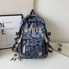 Load image into Gallery viewer, Graffiti Print Backpack with Padded Straps and Multiple Compartments, Weather Resistant
