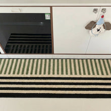 Load image into Gallery viewer, Striped Runner Mat for Hallways and Kitchens with Soft Textile Surface
