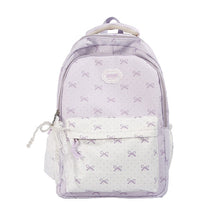 Load image into Gallery viewer, Bow Print Backpack with Padded Straps and Multiple Compartments
