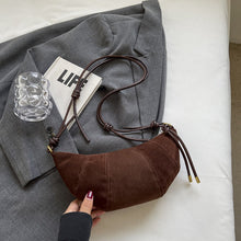 Load image into Gallery viewer, Croissant Chic Crossbody Bag with Modern Crescent Silhouette
