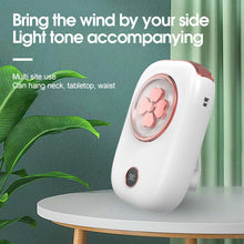 Load image into Gallery viewer, Portable USB Neck Fan with Digital Battery Display and Three Speed Settings
