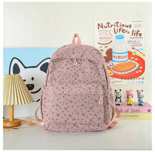 Load image into Gallery viewer, Heart Print Backpack with Adjustable Shoulder Straps and Multiple Storage Pockets
