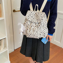 Load image into Gallery viewer, Drawstring Backpack with Star Pattern and Multiple Pockets, Adjustable Straps
