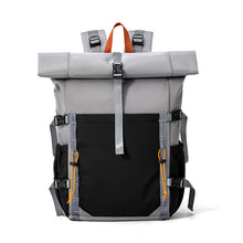 Load image into Gallery viewer, Rolltop Backpack with Water Resistant Fabric and Padded Straps for Hiking
