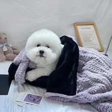 Load image into Gallery viewer, Plush Pet Bed with Faux Rabbit Fur and Matching Pillow, Removable Blanket
