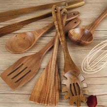 Load image into Gallery viewer, Wooden Cooking Utensils Set, Non-Stick Teak Kitchen Tools
