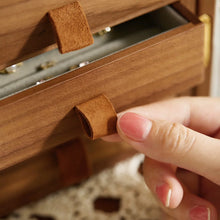 Load image into Gallery viewer, Walnut Jewelry Organizer Chest with Drawers
