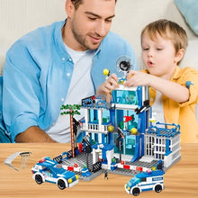 Load image into Gallery viewer, City Police Station Playset, Building Blocks with Officers and Accessories
