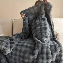 Load image into Gallery viewer, Rabbit Faux Fur Blanket Throw for All-Season Comfort
