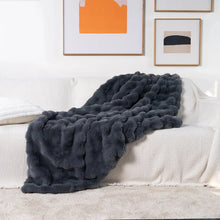 Load image into Gallery viewer, Rabbit Faux Fur Blanket Throw for All-Season Comfort
