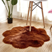Load image into Gallery viewer, Fluffy Sheepskin Style Flower Rug for Bedroom
