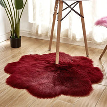 Load image into Gallery viewer, Fluffy Sheepskin Style Flower Rug for Bedroom
