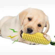 Load image into Gallery viewer, Indestructible Squeaky Corn Chew Toy for Tenacious Puppies and Dogs
