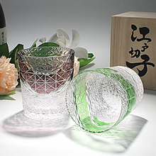 Load image into Gallery viewer, Japanese Handmade Carved Crystal Glass Whiskey Glasses
