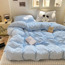 Load image into Gallery viewer, Striped Bedding Set in Korean Style Duvet and Flat Sheet Collection
