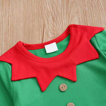 Load image into Gallery viewer, Christmas Elf Baby Jumpsuit Comfortable Long Sleeve Romper for Newborns
