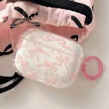 Load image into Gallery viewer, Pink Bow Protective Case for Wireless Earbuds
