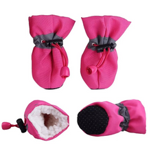 Load image into Gallery viewer, 4-Pack Non-Slip Winter Puppy Booties for Outdoor Protection
