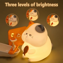 Load image into Gallery viewer, Rechargeable Silicone Cat Night Light - Soft Touch Mood Lamp
