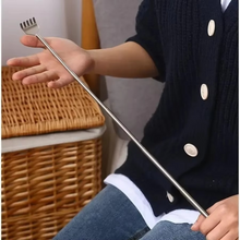 Load image into Gallery viewer, Deluxe Silver Telescopic Back Scratcher, Extendable and Portable Relief Tool
