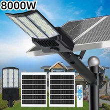 Load image into Gallery viewer, Ultra-Bright 80000LM Dual-Panel Solar Powered LED Flood Light with Motion Sensor
