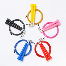 Load image into Gallery viewer, Adjustable Speed Jump Rope with Steel Wire for Fast Workouts and Home Fitness

