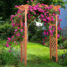 Load image into Gallery viewer, Nordic Wooden Garden Arbor Wedding Arch for Outdoor Events and Patio Decor
